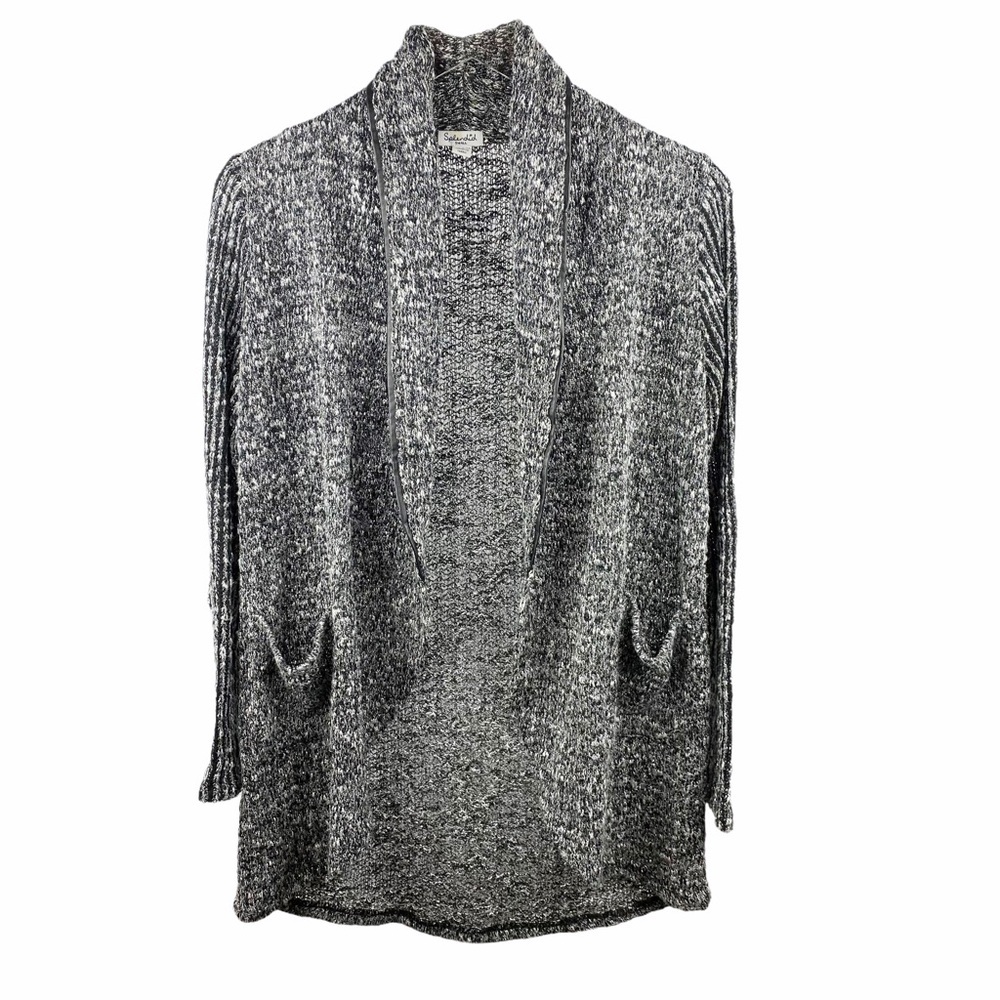 Splendid Grey Marled Heathered Knit Open Cardigan Small